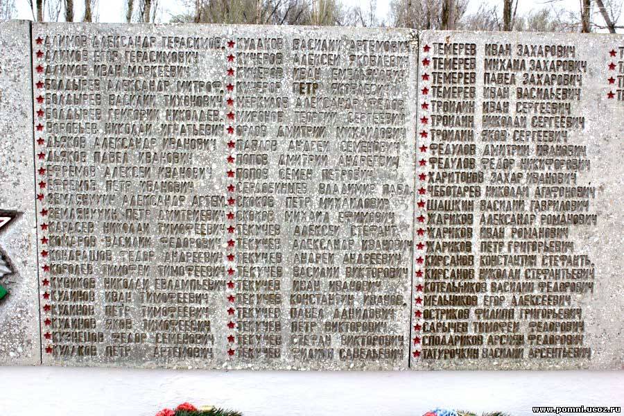 Списки погибших воинов