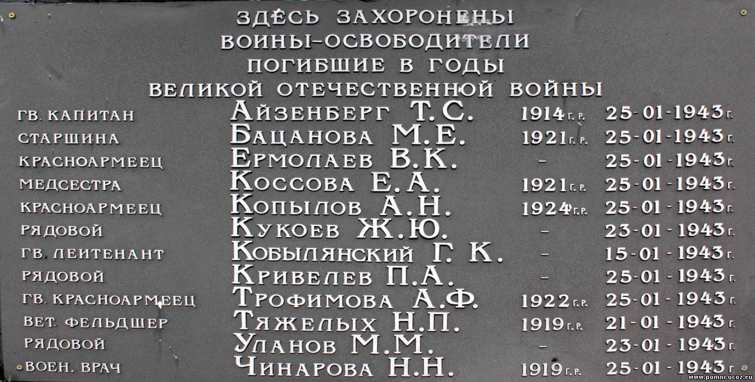 Список погибших солдат